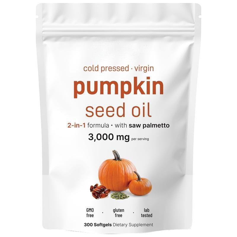 Pumpkin Seed Oil + Saw Palmetto – 300 Softgels