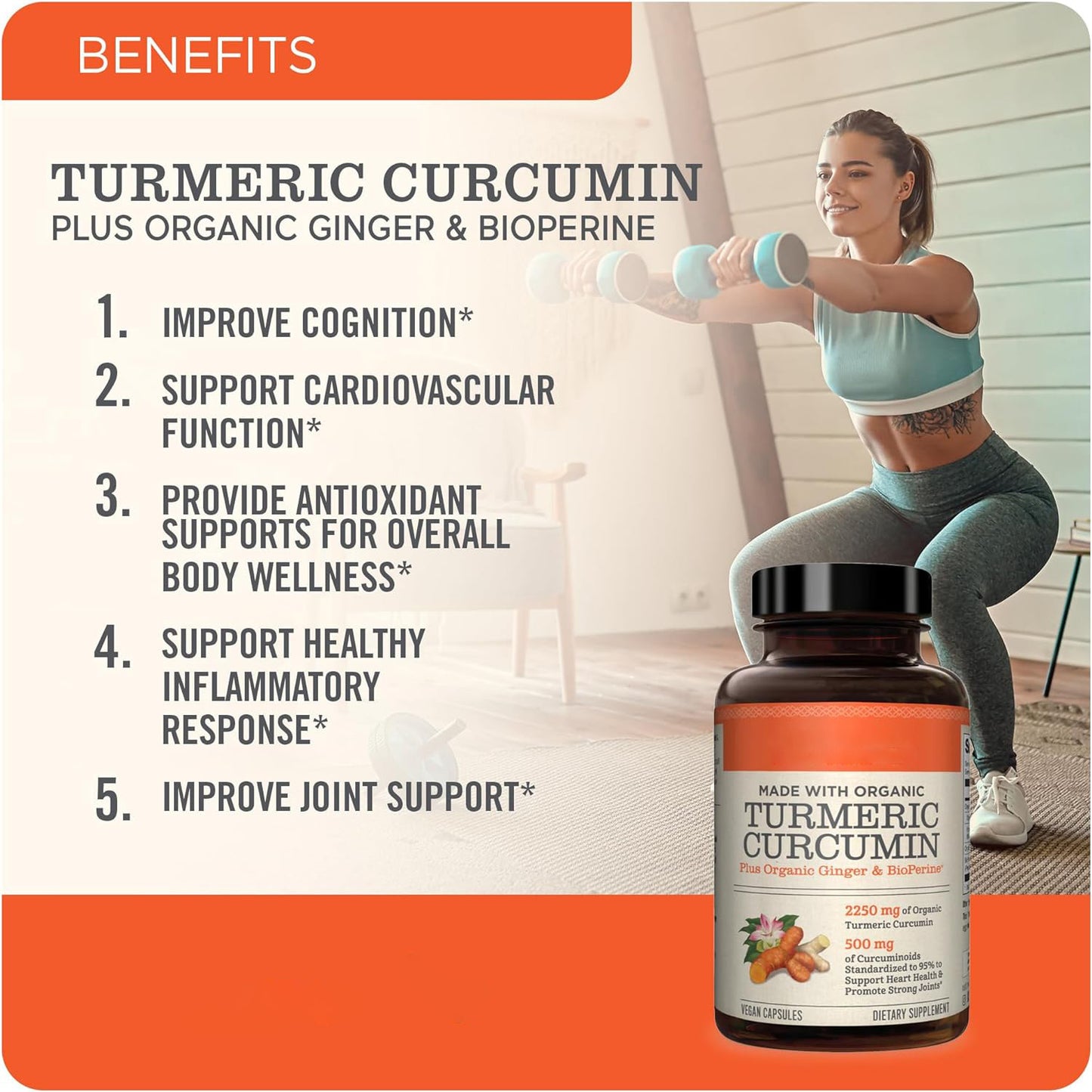 Curcumin Turmeric Capsules – Joint, Immune & Anti-Inflammatory Support