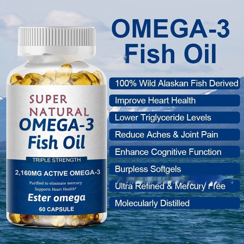 Omega-3 Fish Oil 60 Capsules – Heart, Brain & Joint Support