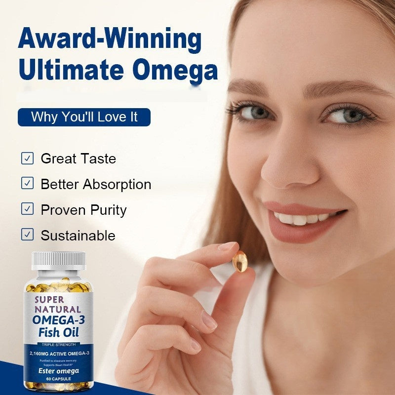 Omega-3 Fish Oil 60 Capsules – Heart, Brain & Joint Support