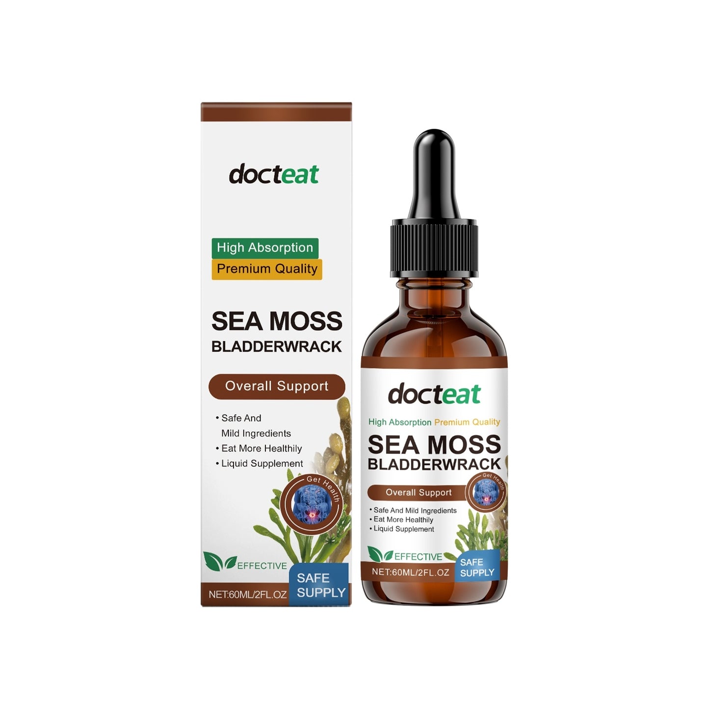 Herbal Extract Drops – Chamomile, Green Tea, Mullein Leaf, Mint & Sea Moss + Bladderwrack