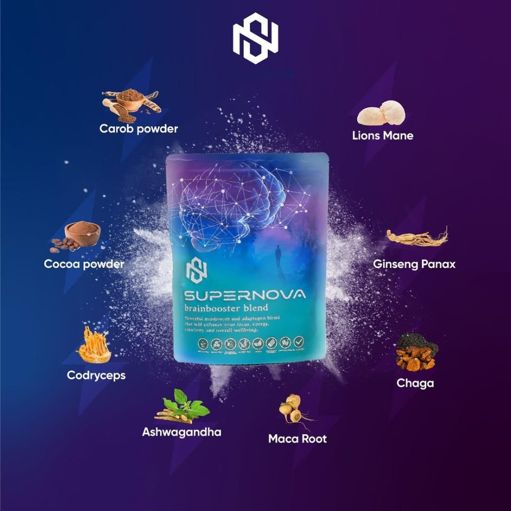 Supernova - Brainbooster Blend -Powerful Mushroom and Adaptogen Cocoa Drink 240g