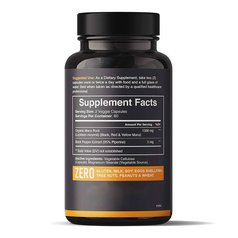 Maca Root Capsules (Black, Red & Yellow) –  Capsules