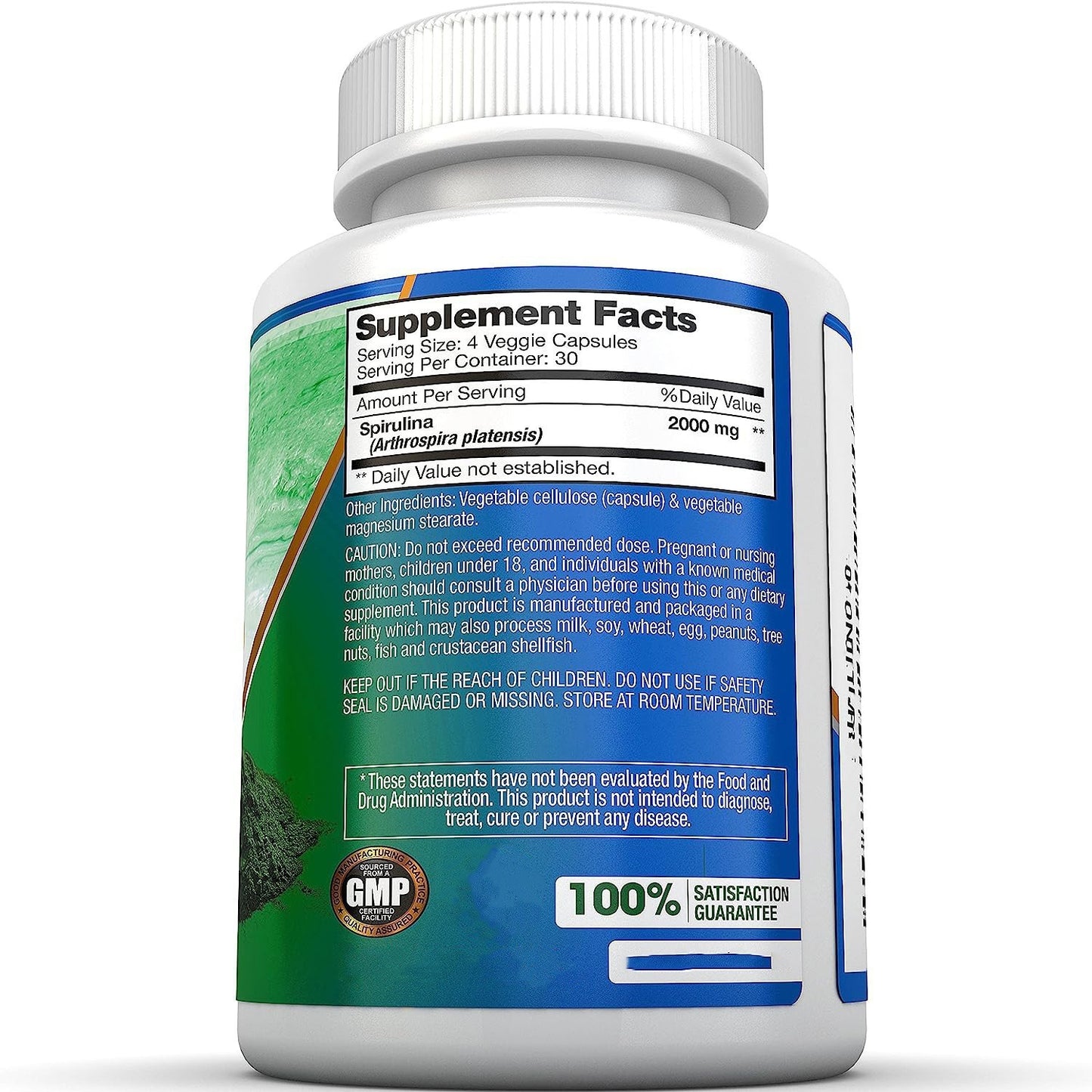 Spirulina 120 Capsules – Natural Superfood for Energy, Immunity & Detox